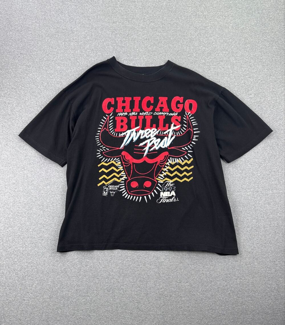 Vintage Chicago Bulls 1993 NBA Finals Graphic T-Shirt Mens XL Cotton Republic